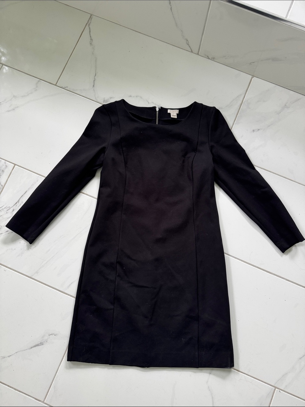 J Crew Black Long-Sleeve Dress